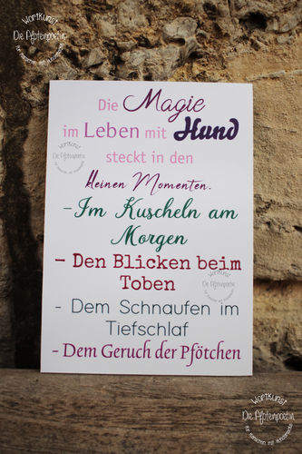 Hartschaum Postkarte Die Magie